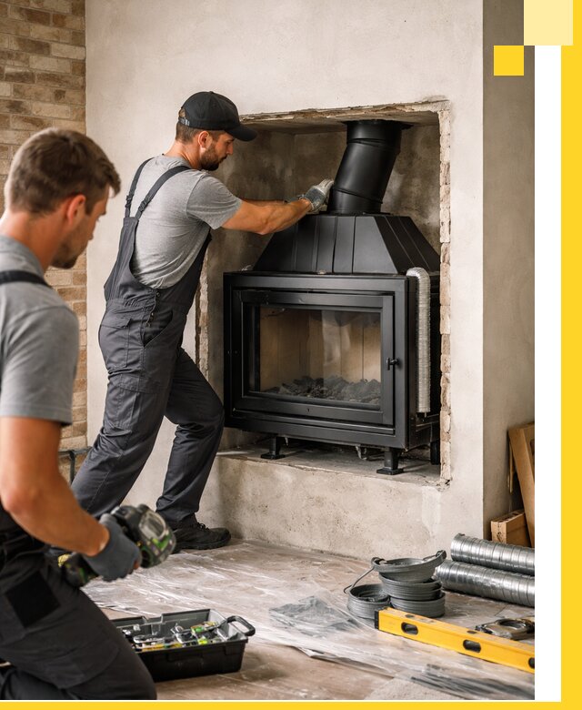 Установка каминных топок в Беслане: монтаж, подключение