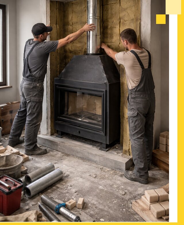 Изготовление и монтаж закрытых каминов в Беслане под ключ