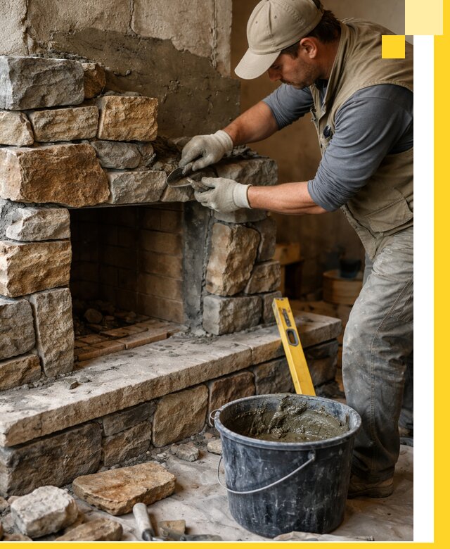 Изготовление и установка каменных каминов под ключ в Беслане