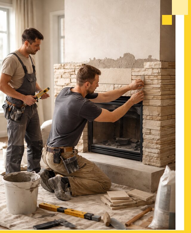 Установка и монтаж каминов для загородного дома в Беслане