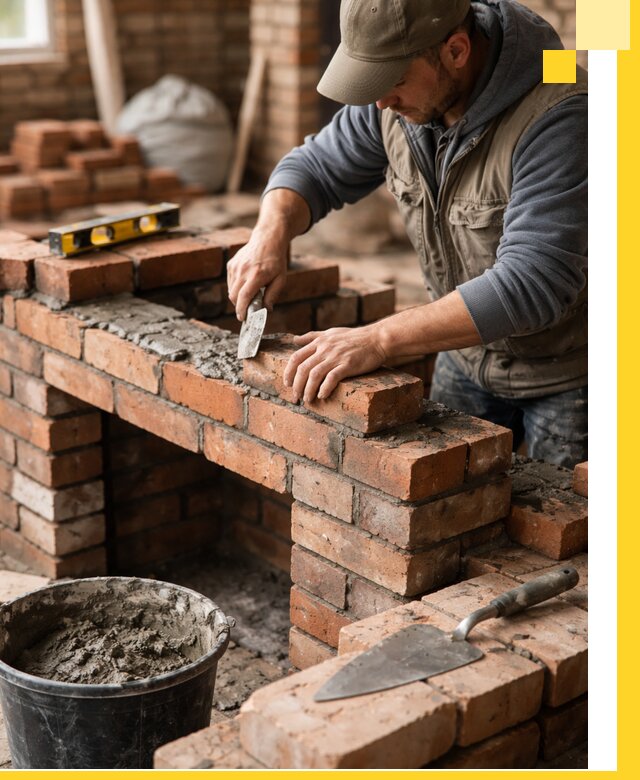 Кладка каминов под ключ в Беслане профессиональная отделка и монтаж