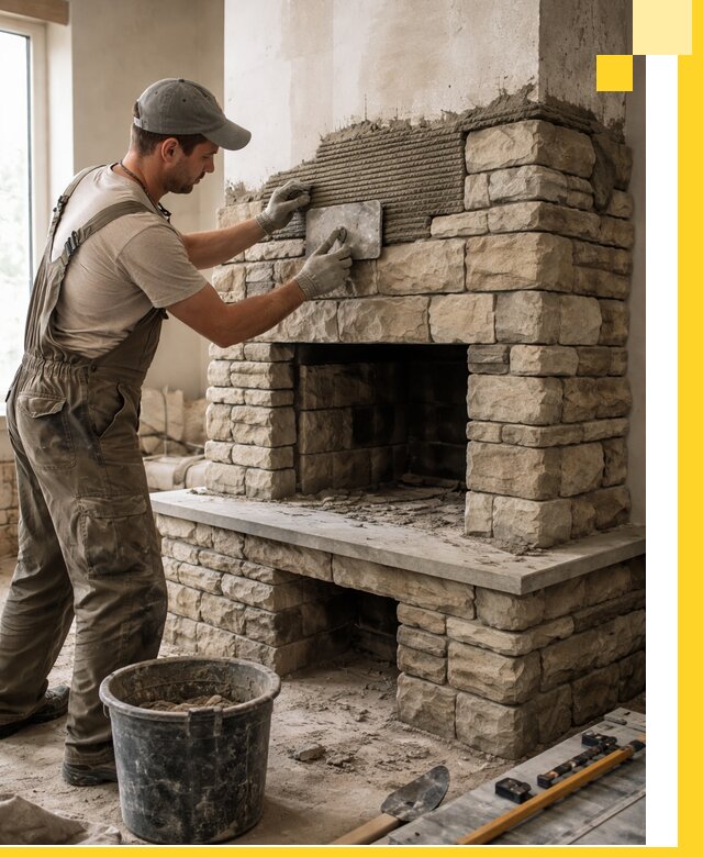 Строительство каминов под ключ в Беслане от проектирования до монтажа