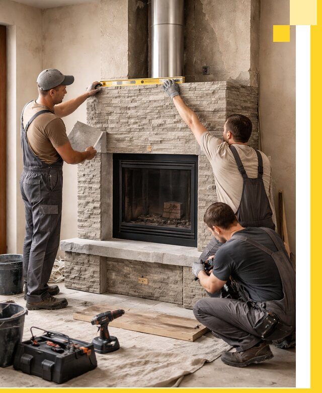 Профессиональный монтаж каминов под ключ в Беслане для дома