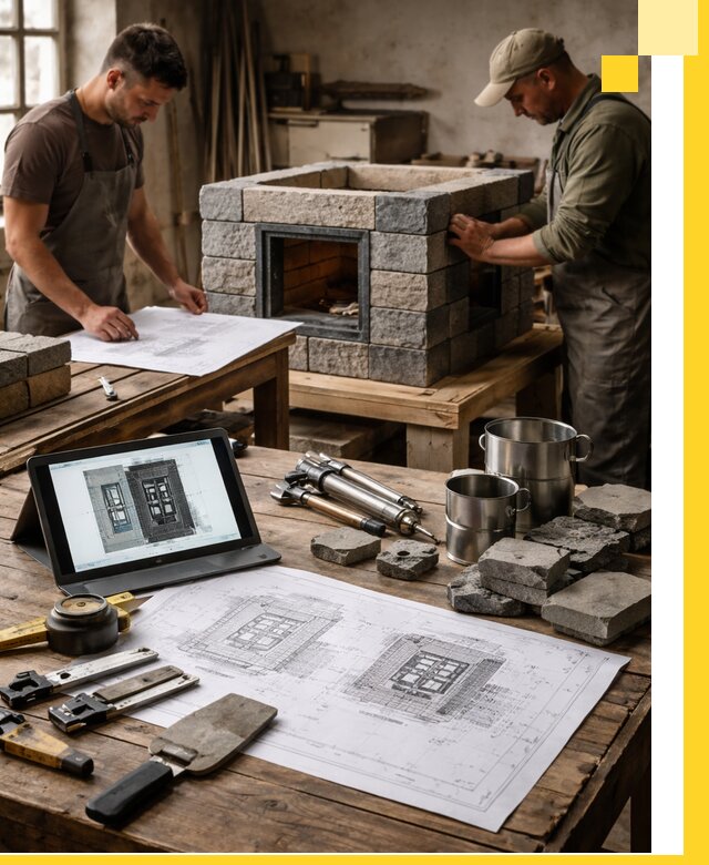 Разработка проектов печей с согласованием и монтажом в Беслане