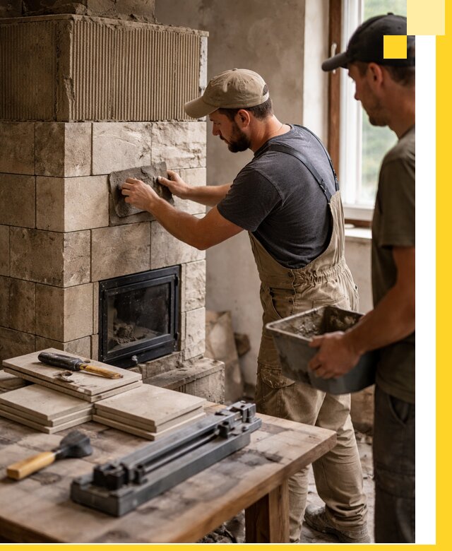 Профессиональная облицовка печей в Беслане: керамика и камень