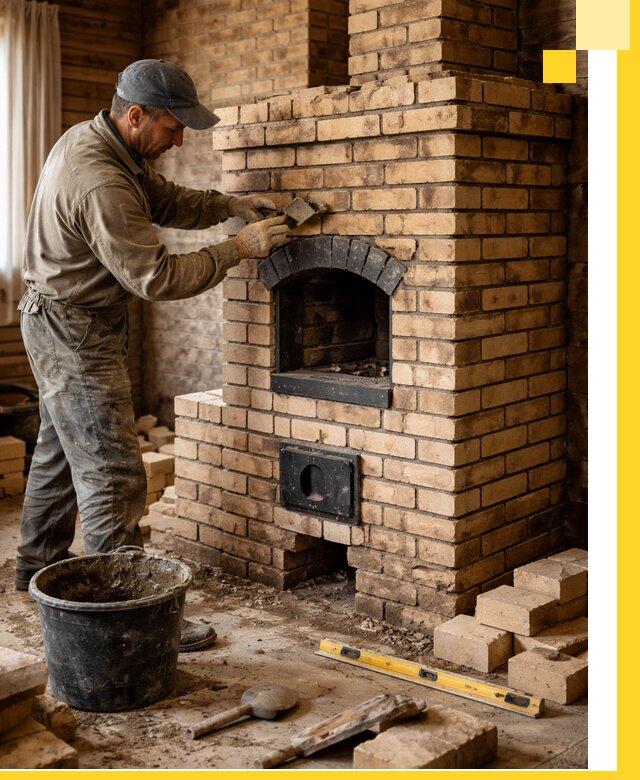 Кирпичные печи под ключ в Беслане: проектирование и кладка