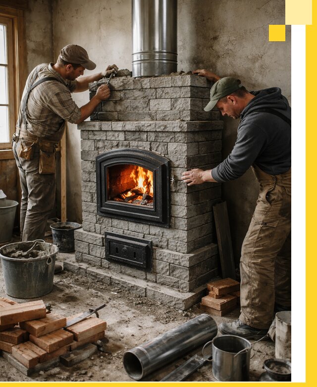 Производство, поставка и монтаж дровяных печей в Беслане