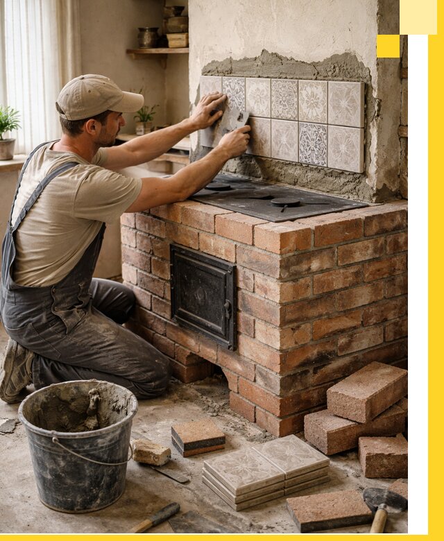 Печи с плитой на заказ монтаж гарантия и сервис в Беслане