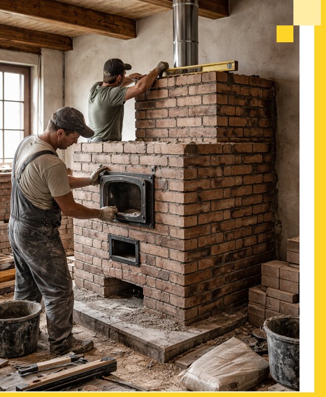 Печи для загородного дома под ключ в Беслане — монтаж и сервис