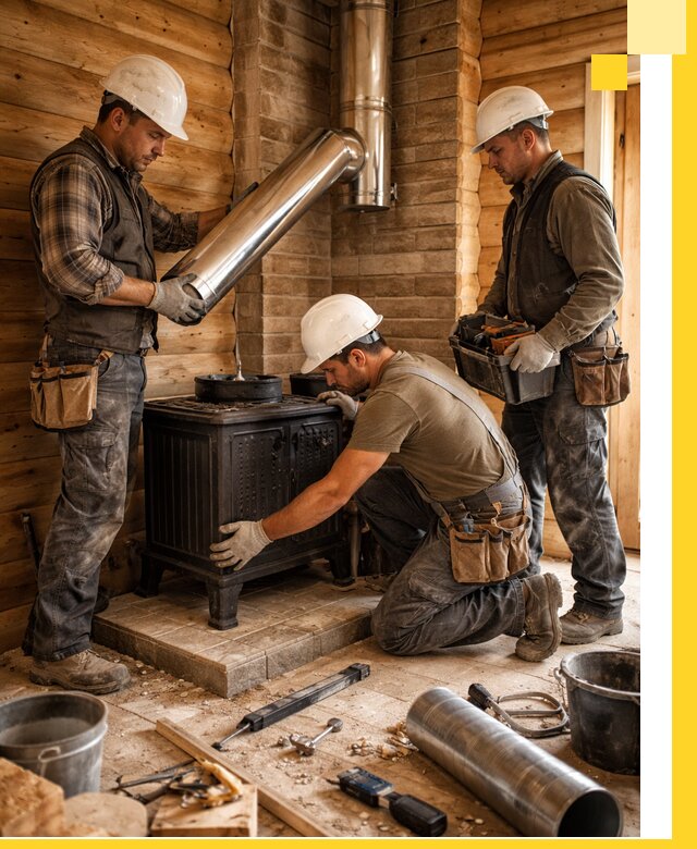 Профессиональный монтаж банных печей и дымоходов в Беслане