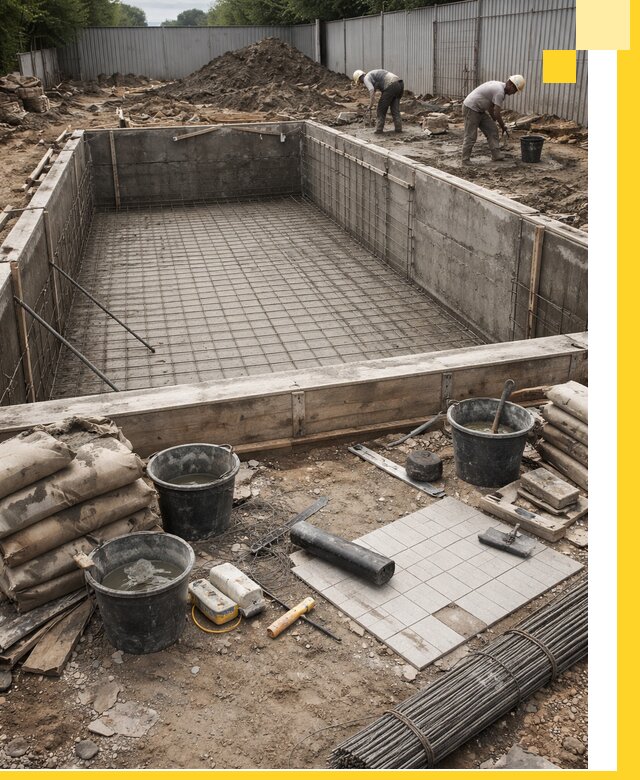 Строительство бассейнов под ключ в Беслане, дизайн и монтаж