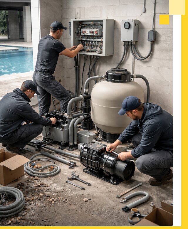 Профессиональный монтаж оборудования для бассейнов в Беслане