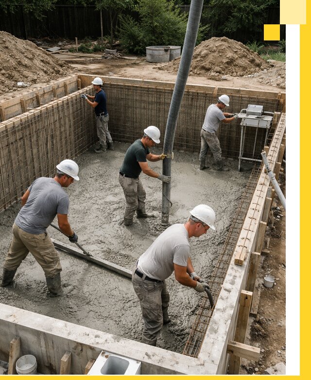 Строительство бетонных бассейнов под ключ в Беслане