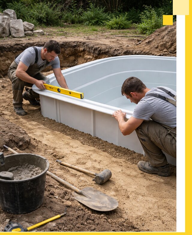 Производство и установка пластиковых бассейнов в Беслане под ключ