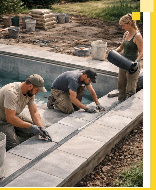 Строительство и монтаж уличных бассейнов под ключ в Беслане