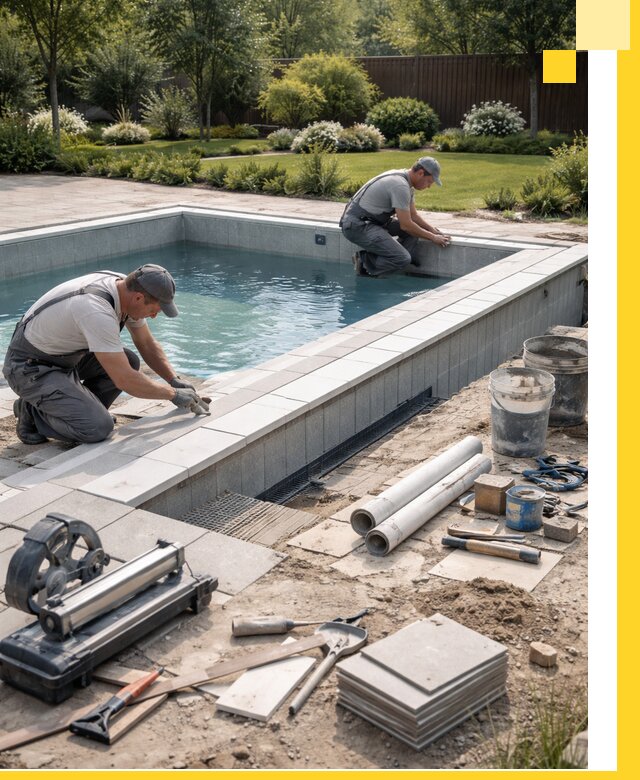 Строительство открытых бассейнов под ключ в Беслане профессионально