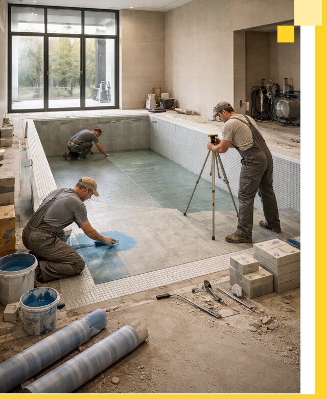 Проект и строительство закрытых бассейнов в Беслане под ключ