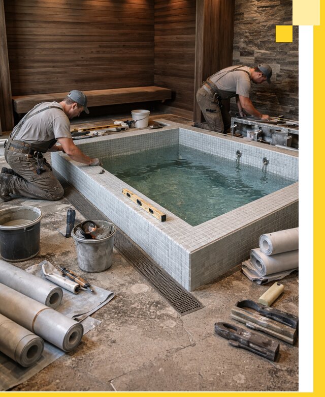 Установка и строительство бассейнов для сауны в Беслане