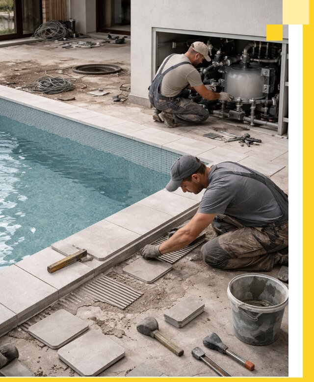 Строительство и монтаж бассейнов в коттедже в Беслане