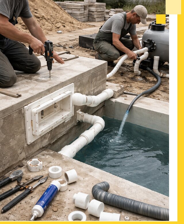 Строительство скиммерных бассейнов под ключ в Беслане