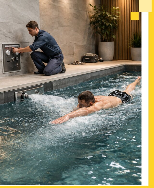 Проектирование и монтаж бассейнов с противотоком в Беслане