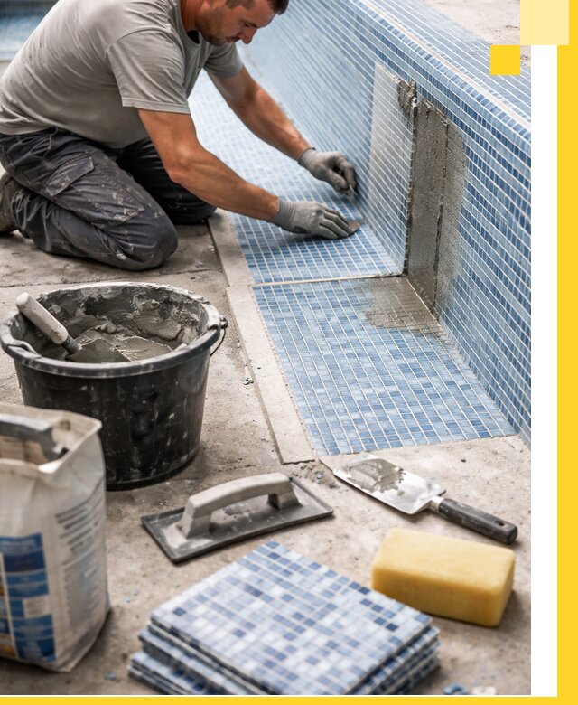 Укладка и ремонт мозаики для бассейнов под ключ в Беслане