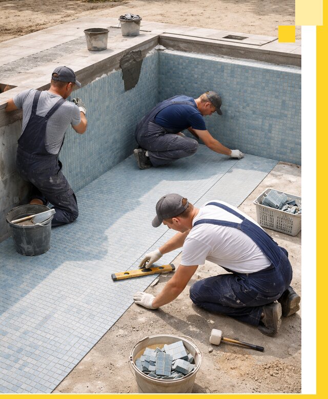 Укладка и установка плитки для бассейнов под ключ в Беслане