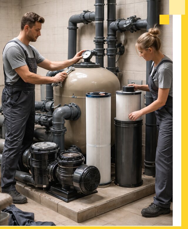 Фильтры и системы фильтрации для бассейнов в Беслане