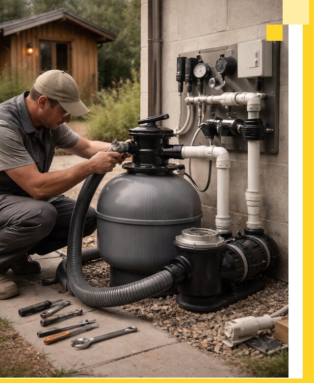 Продажа и монтаж фильтров и насосов для бассейнов в Беслане