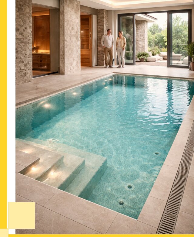 Бассейн во дворе в Беслане: проект, отделка от 1215120 р. | ЭриданБсл