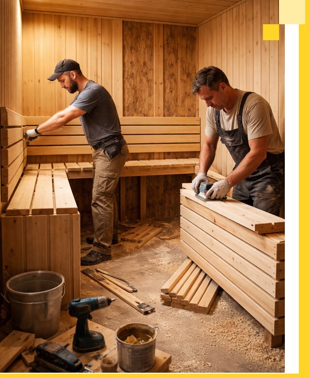 Профессиональный комплексный ремонт саун под ключ в Беслане