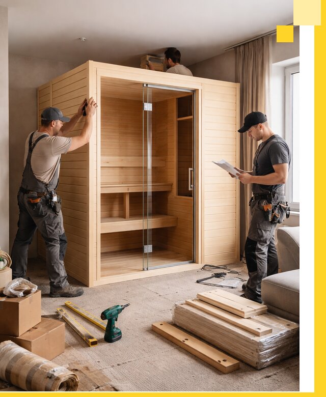 Установка и благоустройство саун в квартире в Беслане