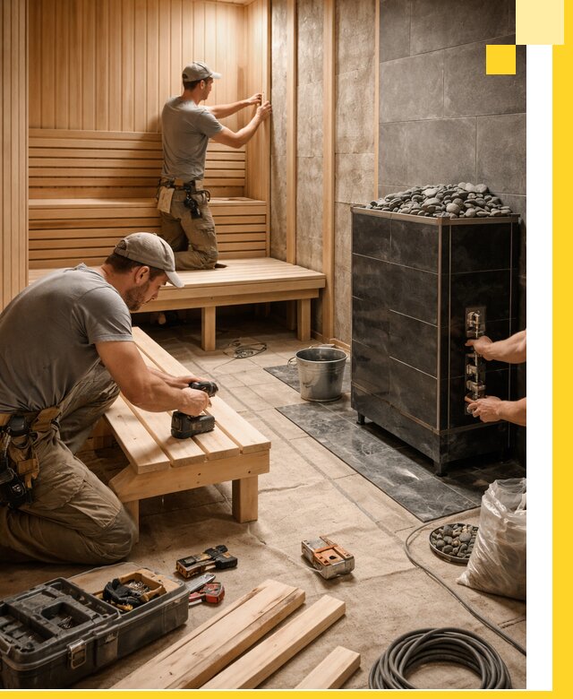 Дизайн и строительство интерьерных саун под ключ в Беслане