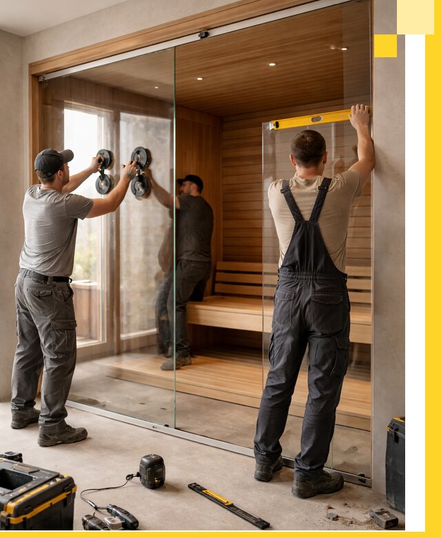 Производство и монтаж стеклянных саун под ключ в Беслане