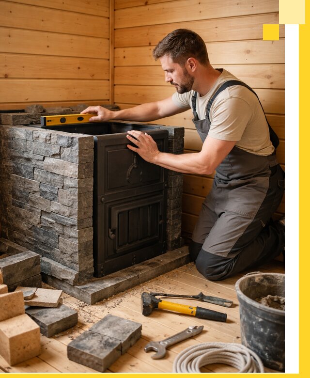 Производство и установка печей для саун под ключ в Беслане