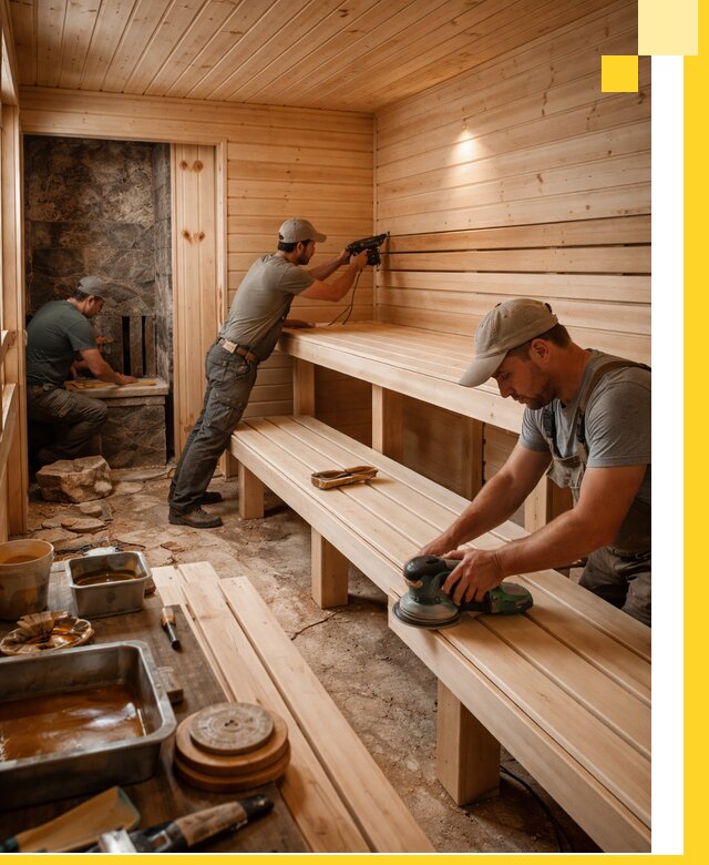 Профессиональная отделка бань в Беслане под ключ, с гарантией