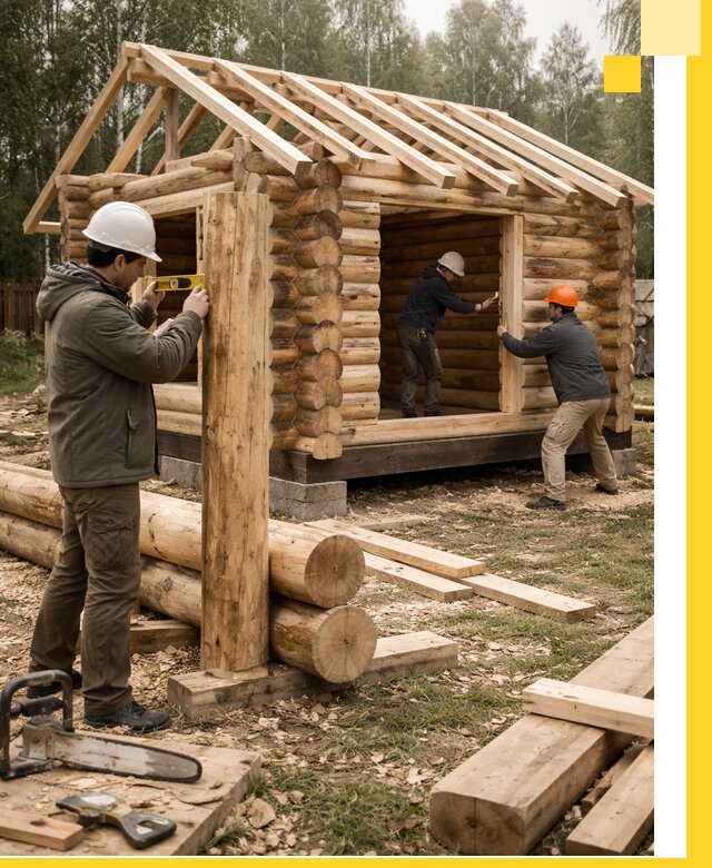 Строительство бань для дачи под ключ в Беслане с доставкой и монтажом