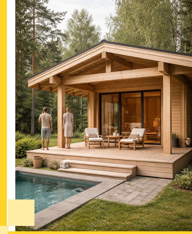 Бани с террасой под ключ в Беслане от 607560 р. | ЭриданБсл