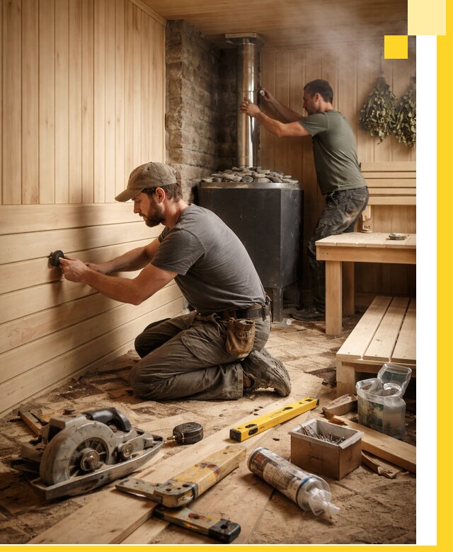 Полное строительство и оснащение парных под ключ в Беслане