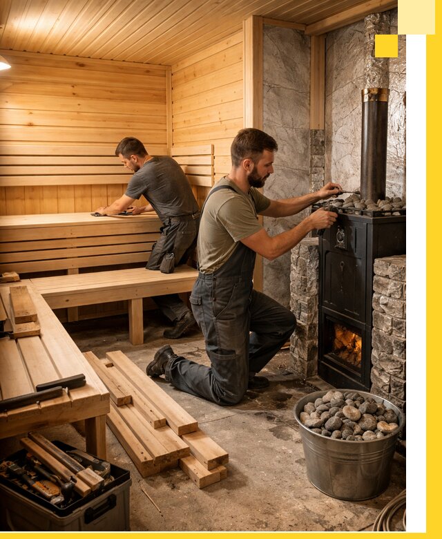 Дизайн и строительство интерьеров бань под ключ в Беслане