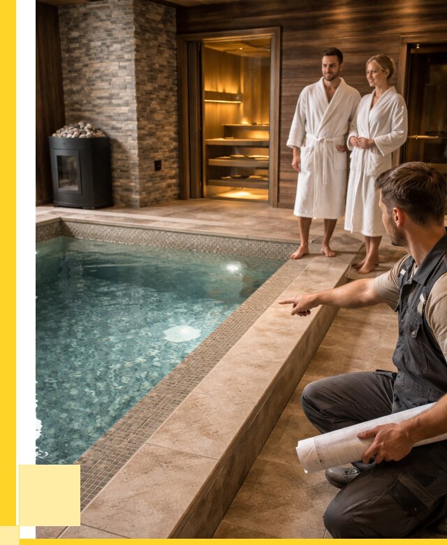 Проект бани с бассейном под ключ в Беслане от 65819 р. | ЭриданБсл