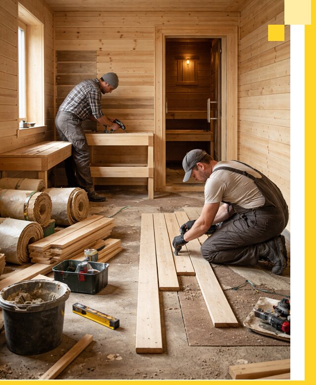 Индивидуальный проект бани с комнатой отдыха под ключ в Беслане