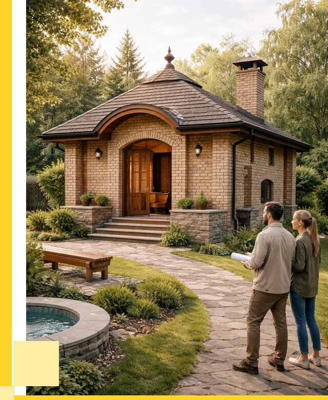 Проект кирпичной бани в Беслане от 30378 р. | ЭриданБсл