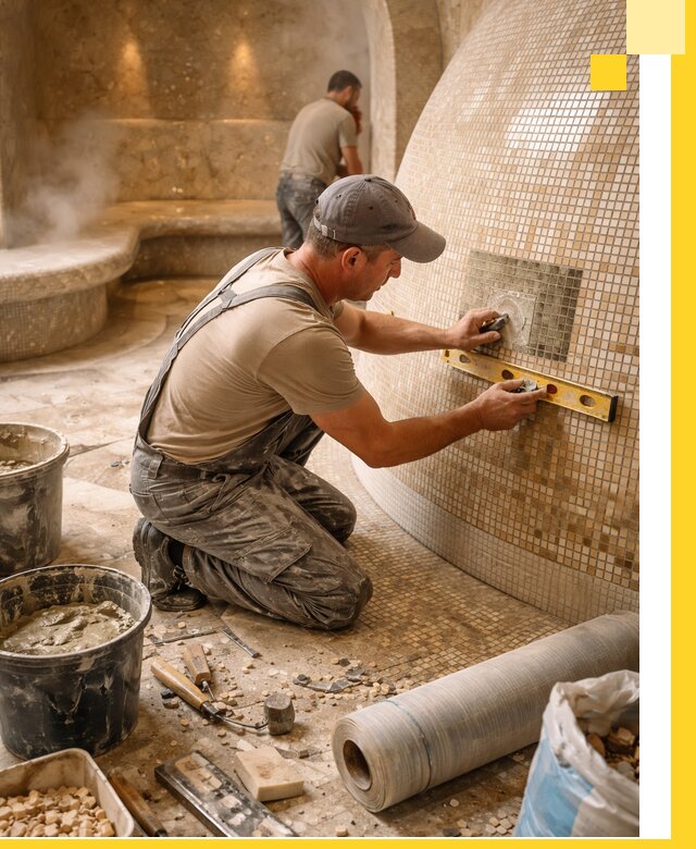 Хамам под ключ в Беслане: проектирование, строительство, отделка