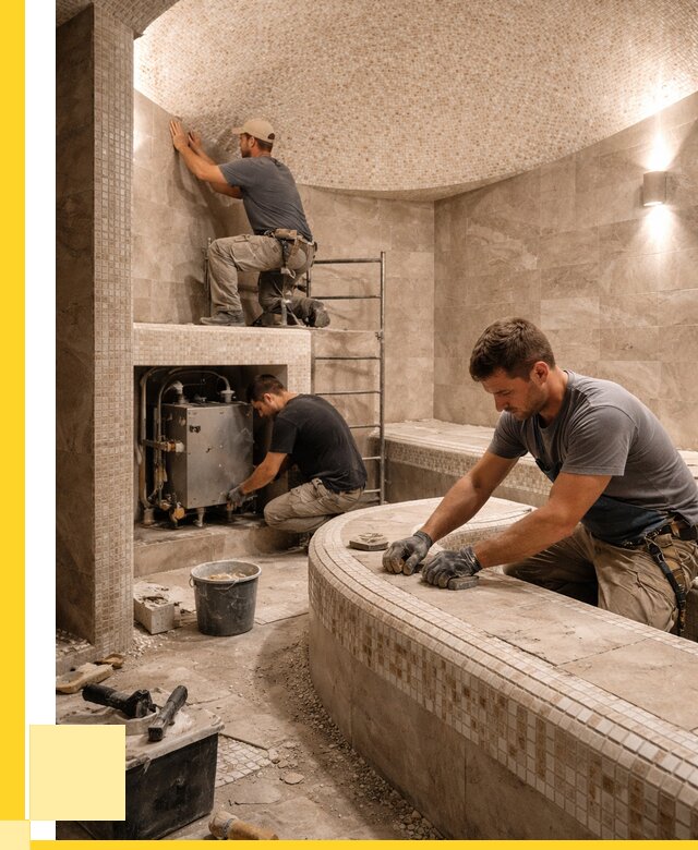 Монтаж хамамов под ключ в Беслане от 253150 р. ЭриданБсл