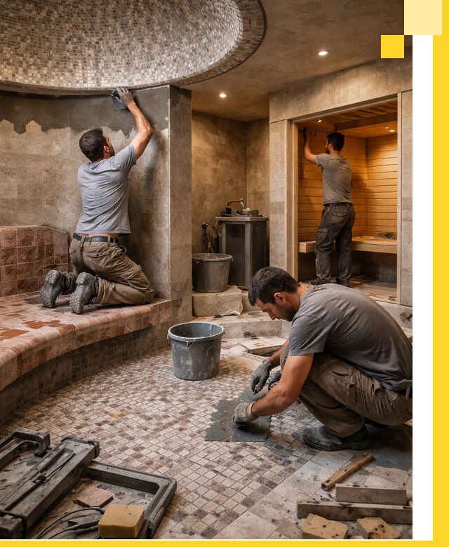 Проект и строительство хамама бани и сауны под ключ в Беслане