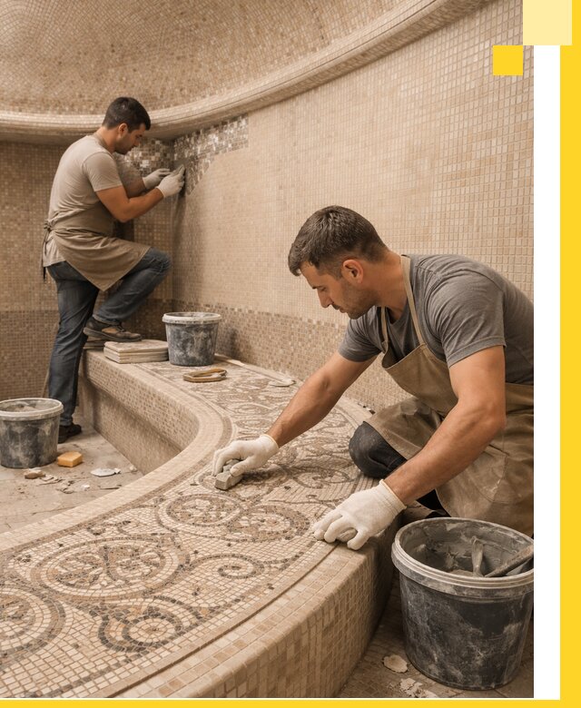 Плитка для хамама в Беслане, укладка, подбор и поставка