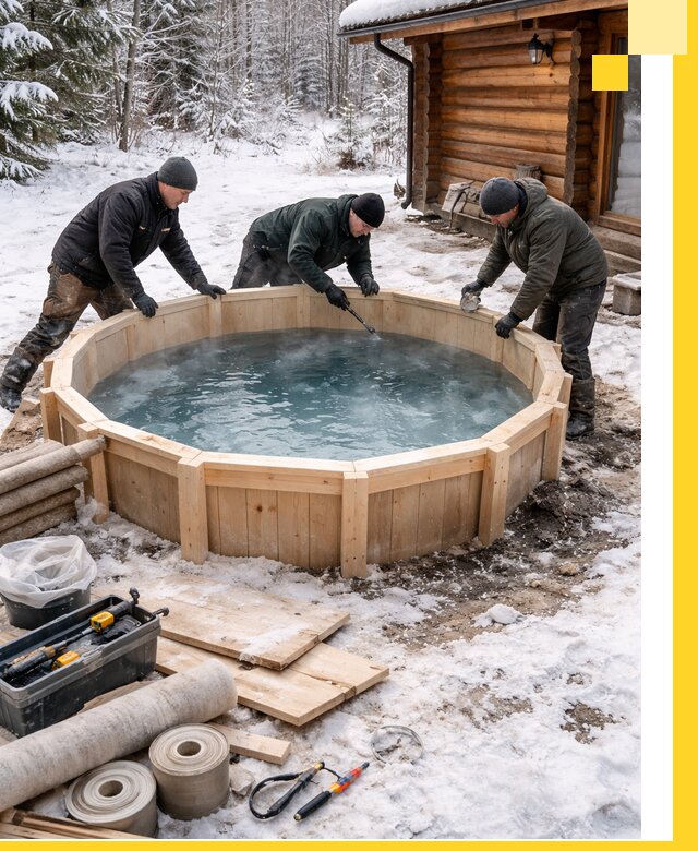 Изготовление и установка ледяных купелей под ключ в Беслане