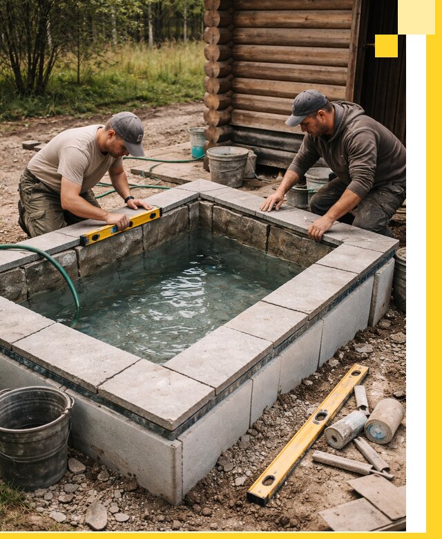 Изготовление и установка холодных купелей под ключ в Беслане